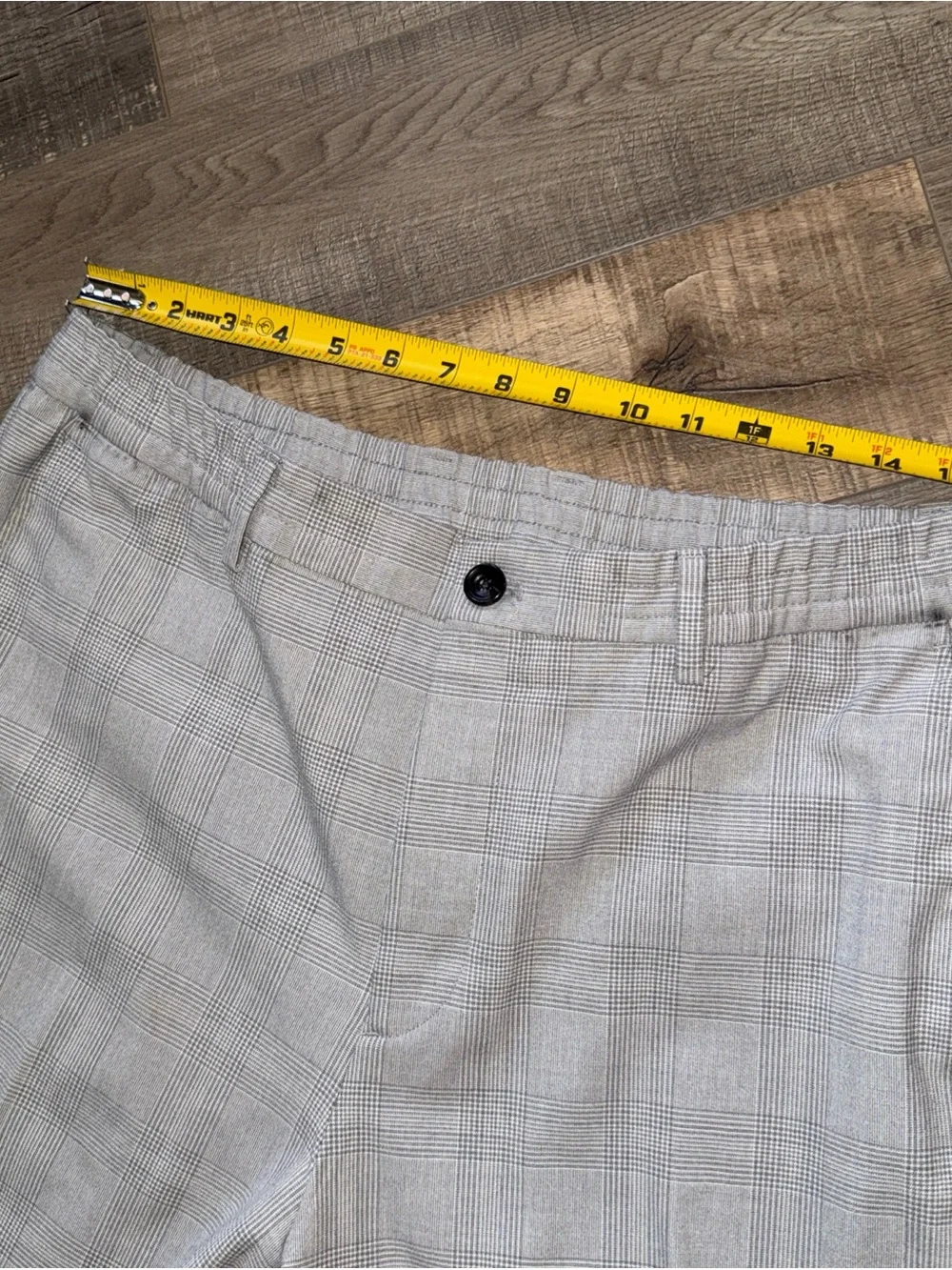Zara Light Gray Plaid Dress Pants